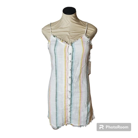 Billabong x The Salty Blonde Sunny Stripes Slip Dress Size S - Picture 4 of 10